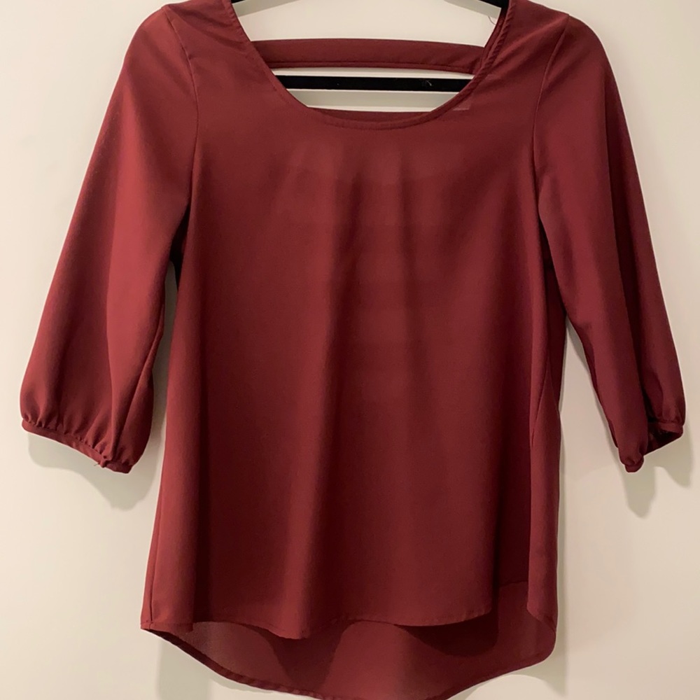 Jellacouture Maroon 3/4 Top